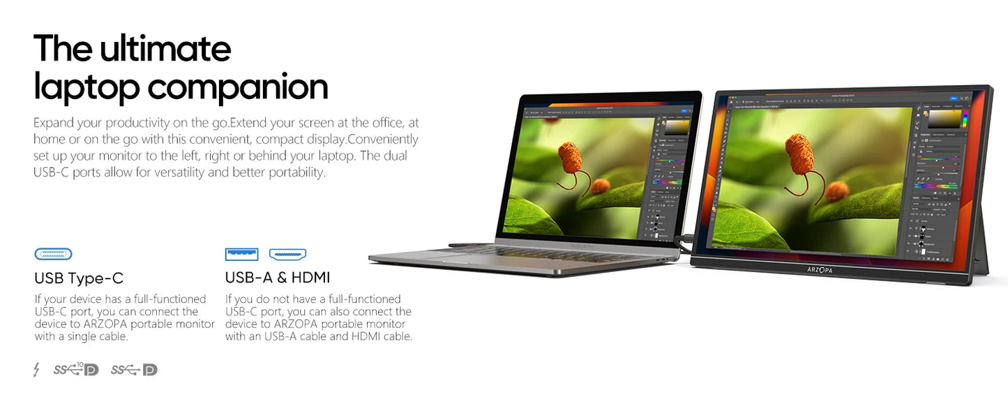 Portable Monitor External Laptop Mac PC Xbox PS Switch