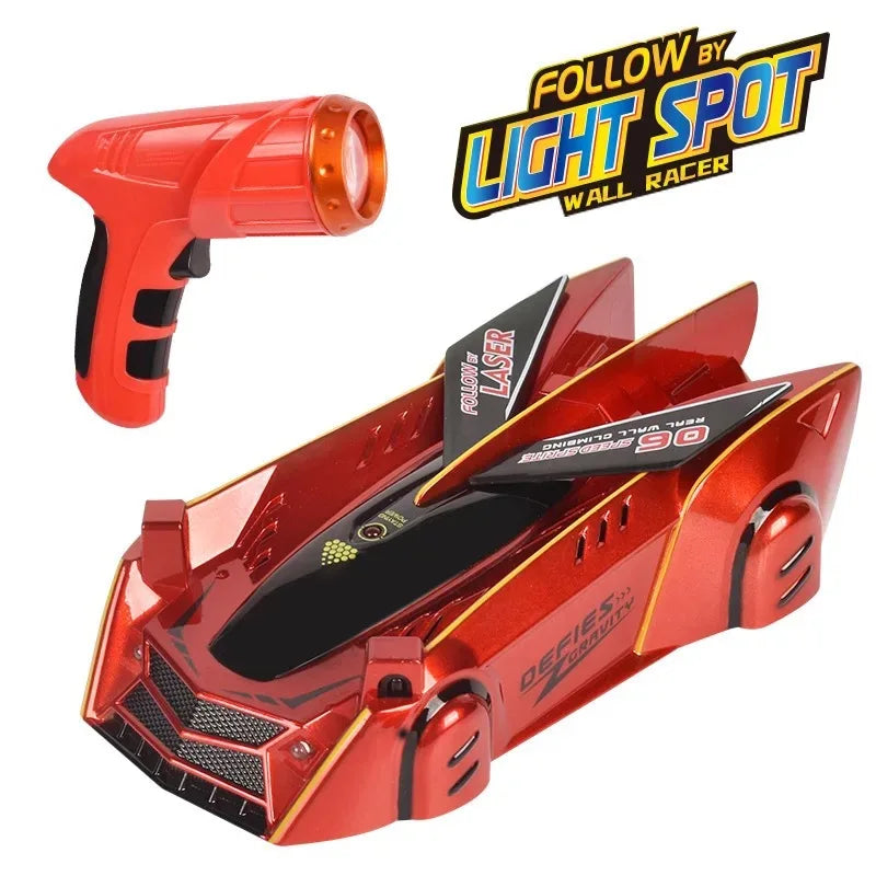 Children's remote-controlled infrared laser induction wall climbing car
