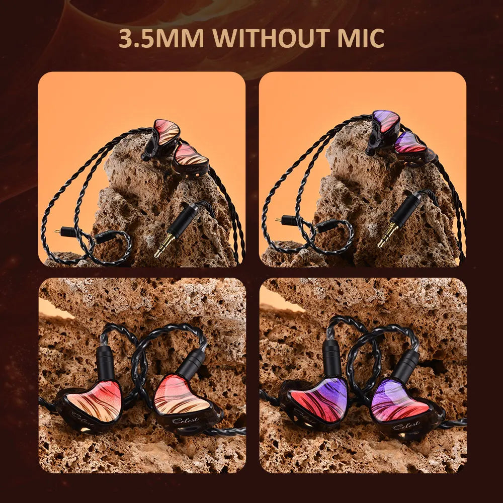 Detachable Boom Microphone Cable Headset Hybrid Dual Driver IEMs