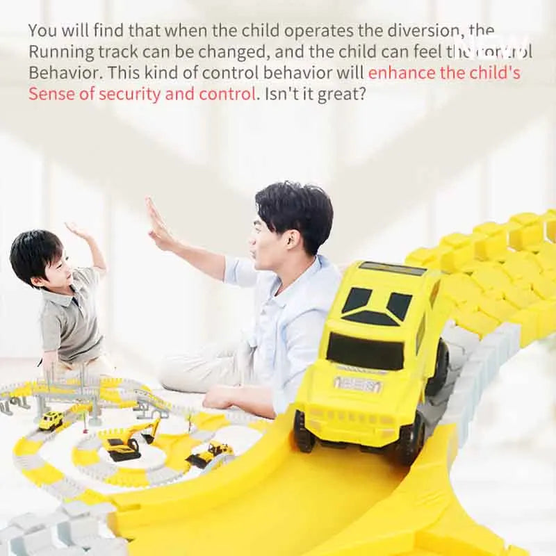 137-467pcs Children Electric Track Car Train
