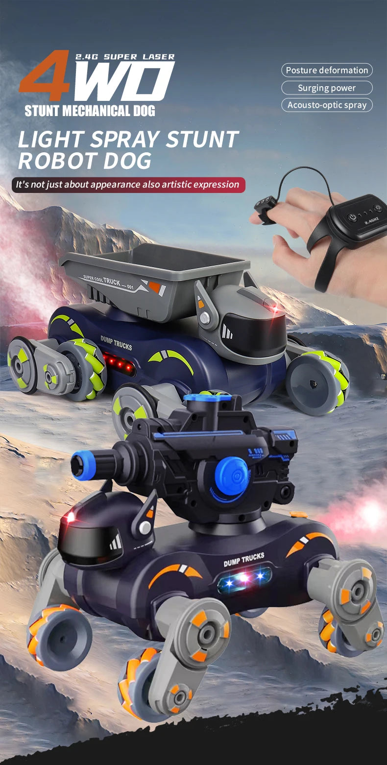 Rc Stunt Car 8-Wheel Mechanical Robot Dog