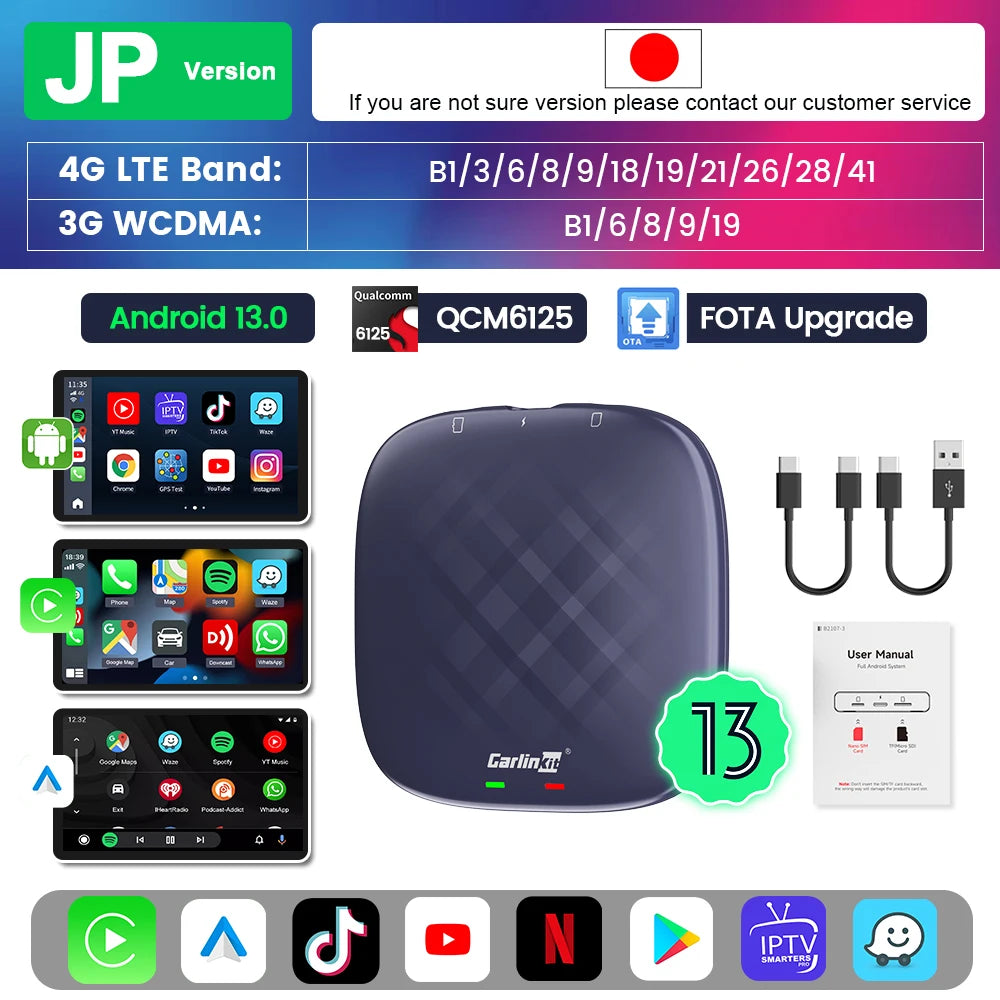 Android Wireless Auto & CarPlay Smart Tv Box