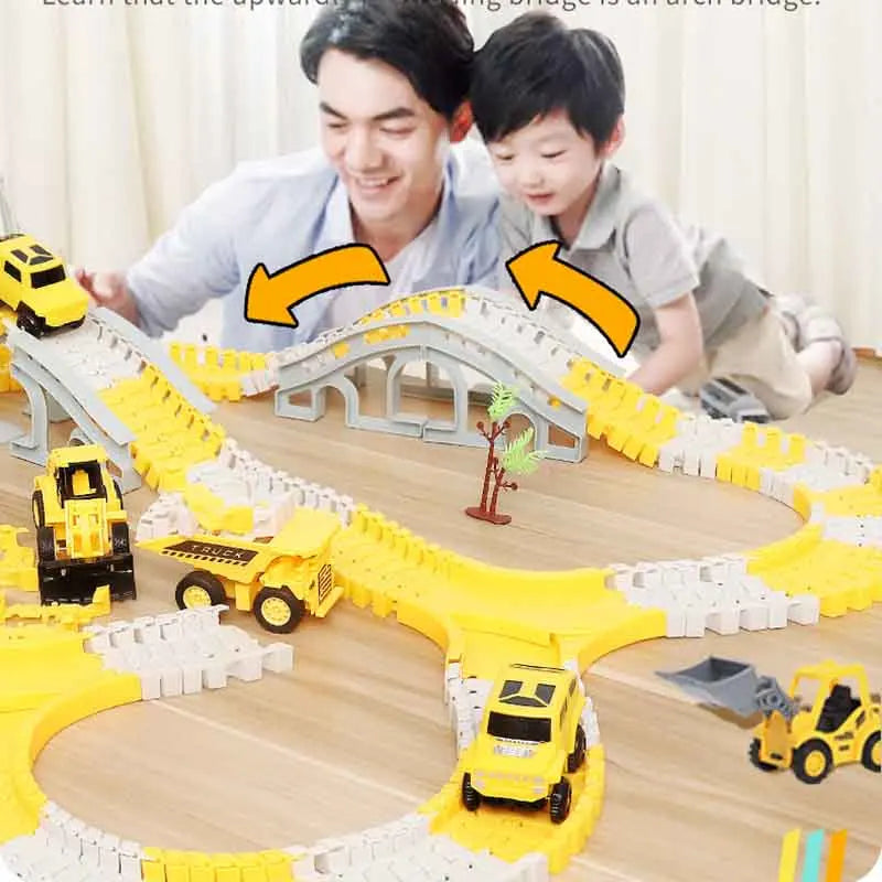 137-467pcs Children Electric Track Car Train