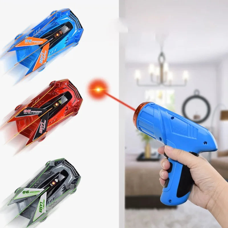 Children's remote-controlled infrared laser induction wall climbing car