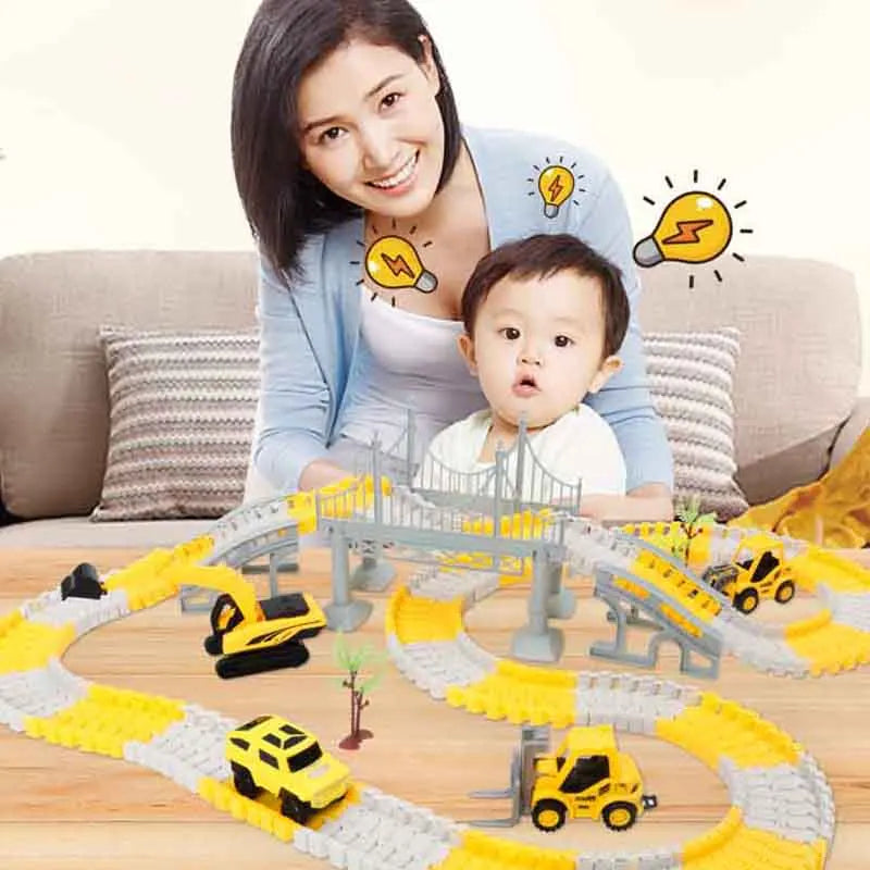 137-467pcs Children Electric Track Car Train