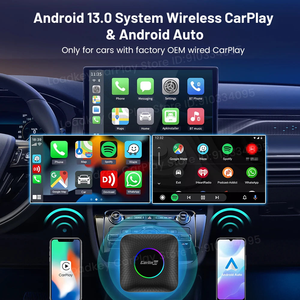 Android Wireless Auto & CarPlay Smart Tv Box