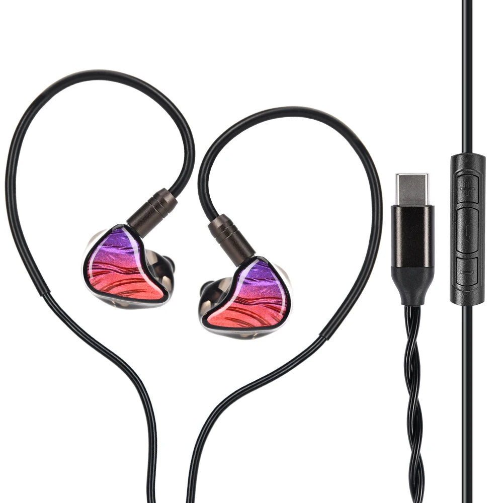 Detachable Boom Microphone Cable Headset Hybrid Dual Driver IEMs