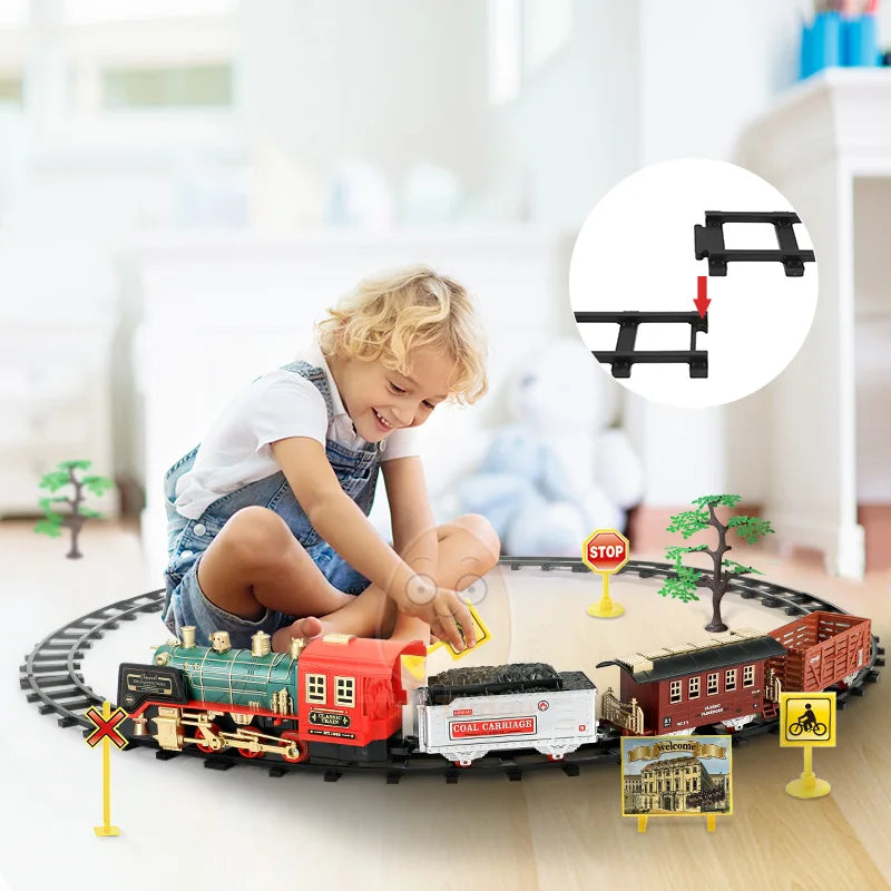 Remote Control Track Classical Simulation Water Steam Electric Railway Set