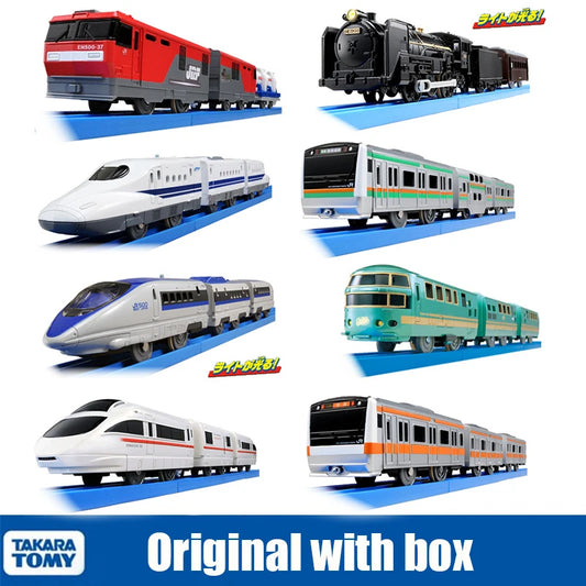 Electric Train Model Kit Three carriages Railway Car Toy Miniature Car