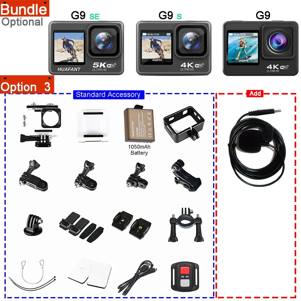 Action Camera  48MP 2.0 Touch DVR Webcam