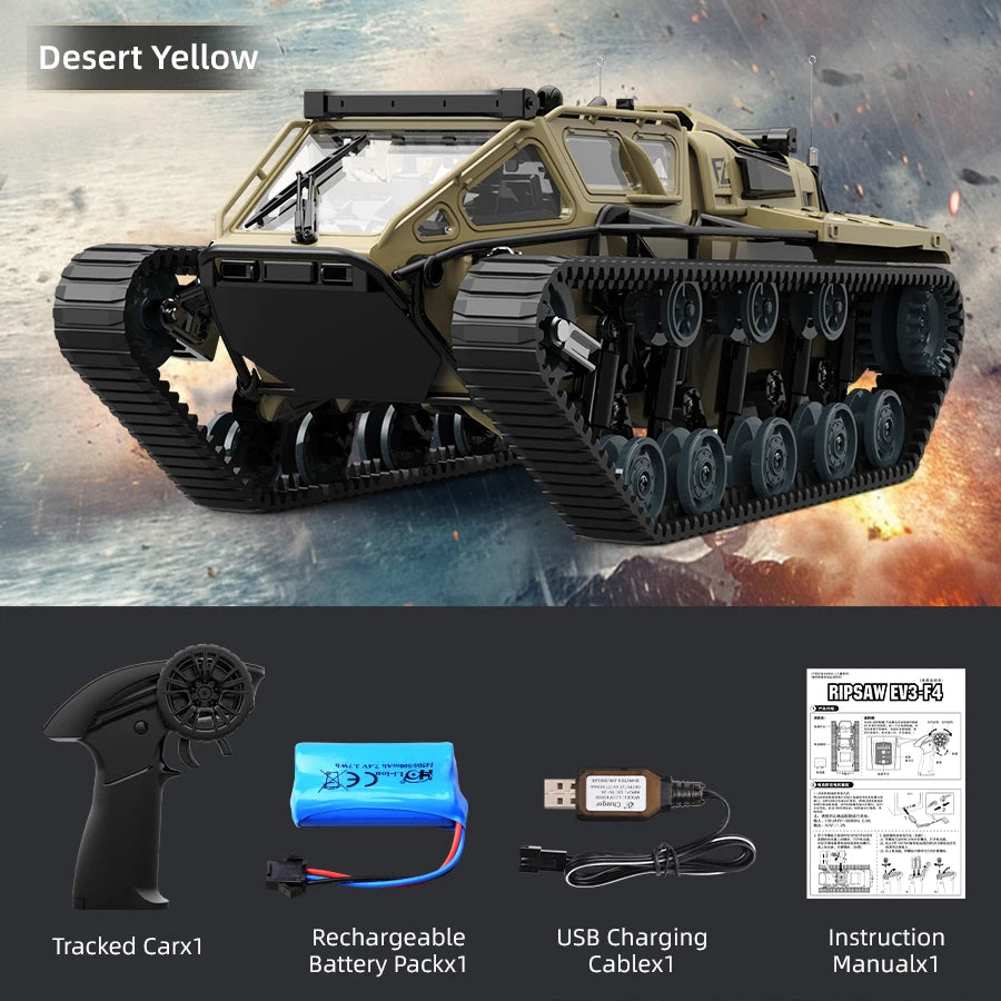 LED Light Full Scale Tracked Tank remote control