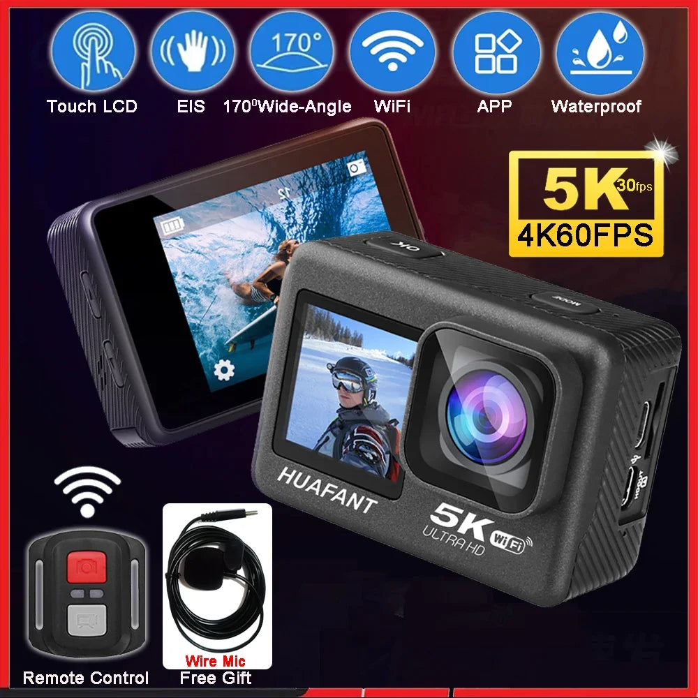 Action Camera  48MP 2.0 Touch DVR Webcam