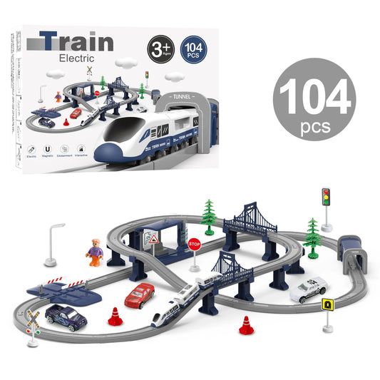 Train Set Toys, 66 Pcs Electric Train With Track