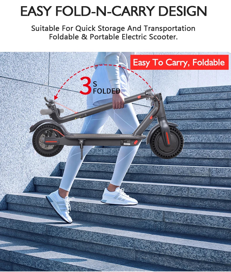 Pro Small-Scale Electric Scooter  Smart Adult Shock Absorption Anti-skid Folding