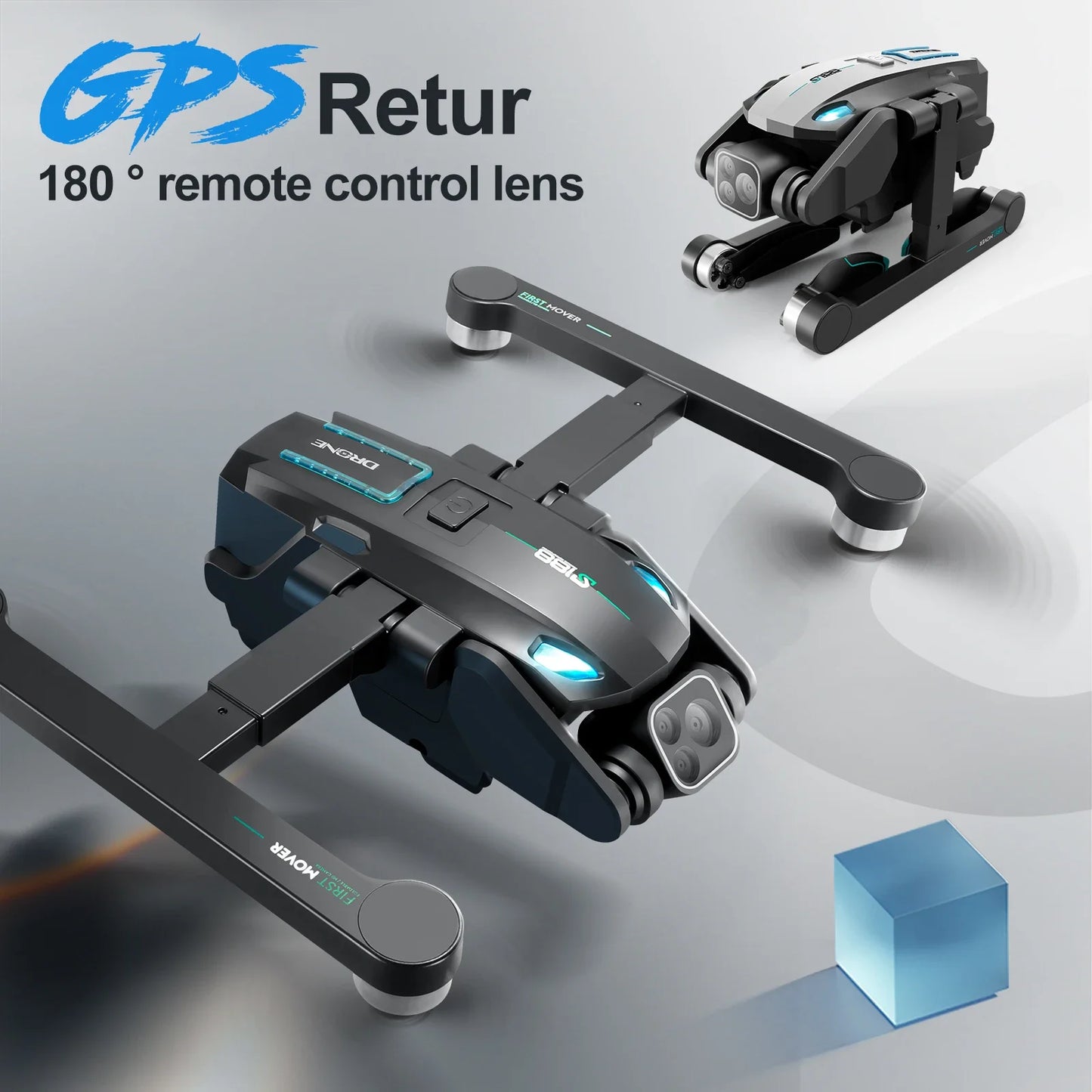 S188 GPS Drone 8K Professional HD Dual Camera 5G Wifi Obstacle Avoidance Brushless Foldable Quadcopter RC Distance 2KM Dron Toys