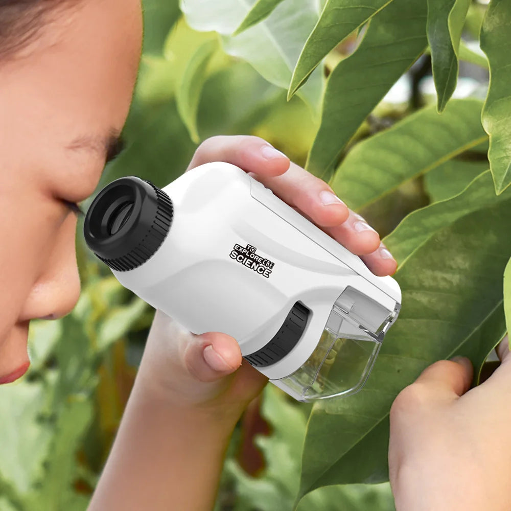 Microscope 60-120x Lab Handheld  Battery Powered Microscope With LED Light