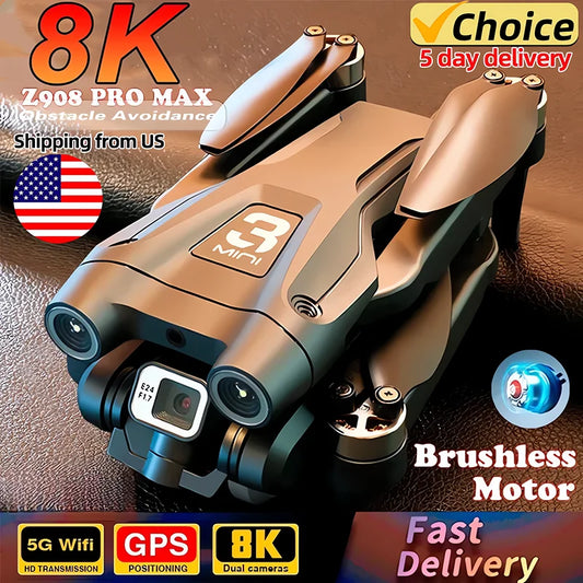 Pro Max GPS Brushless 8K HD Dual Camera Optical Drone