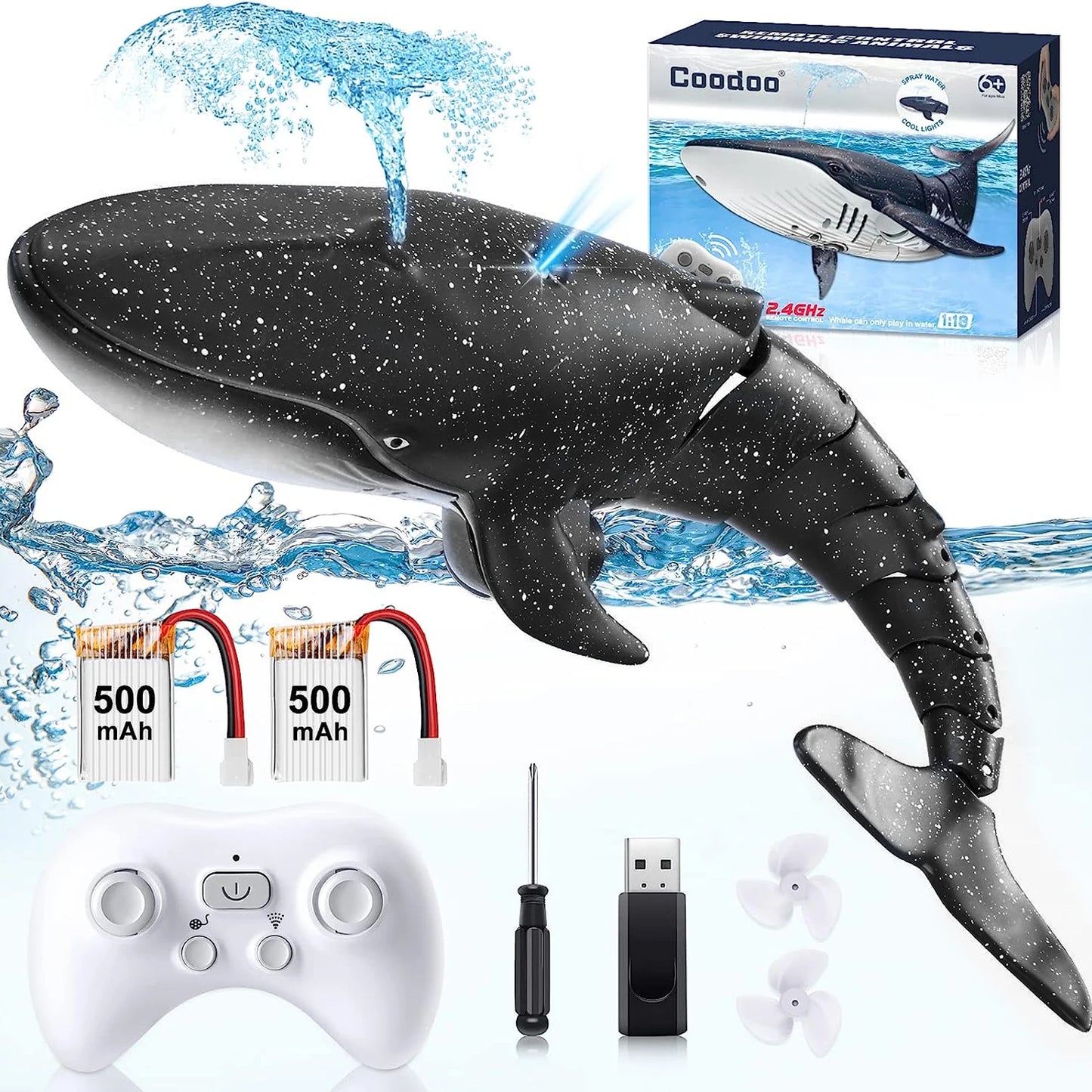 Remote  Whale Shark Toys RC Boat Remote Control