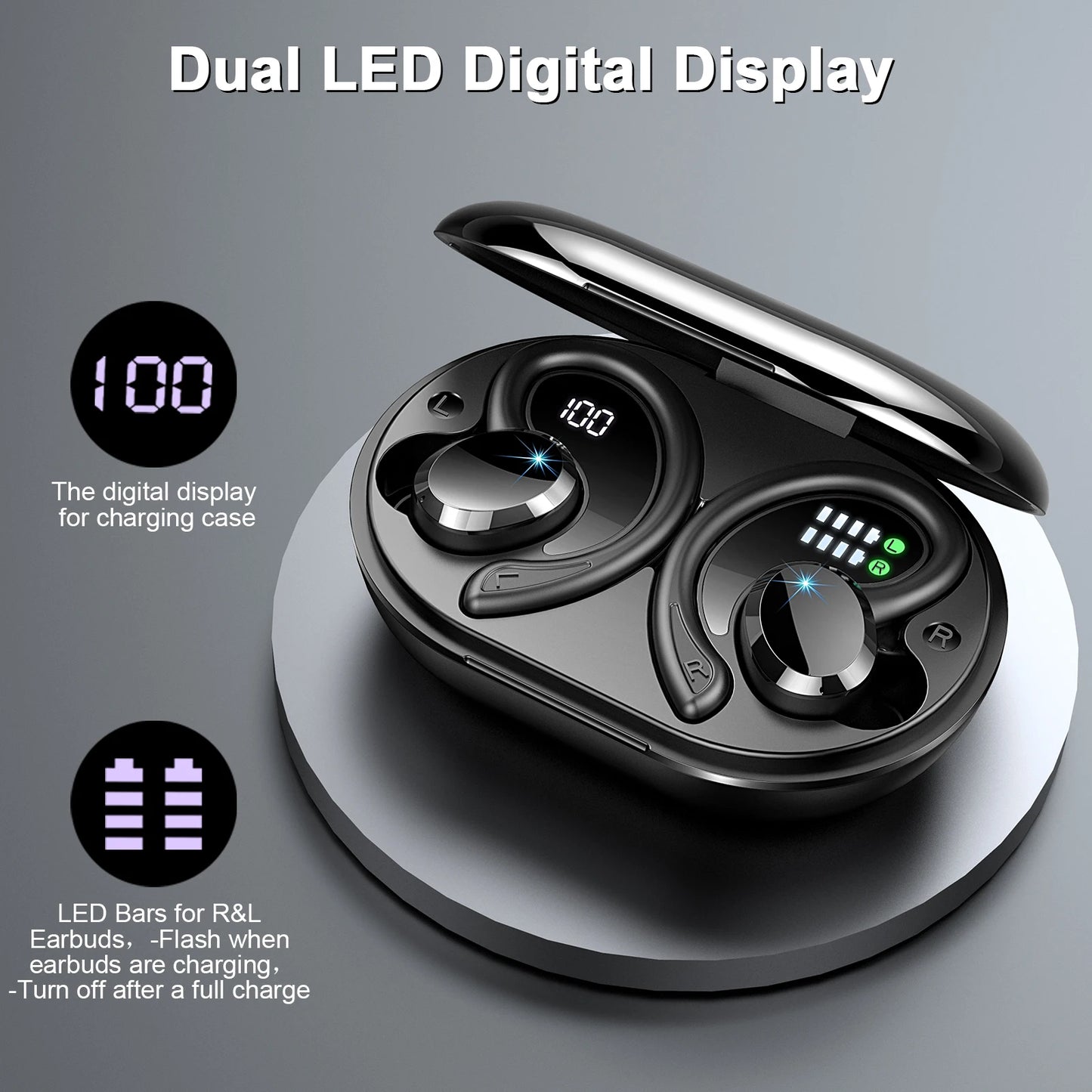 Bluetooth 5.3 On-Ear Headset, Noise Cancelling