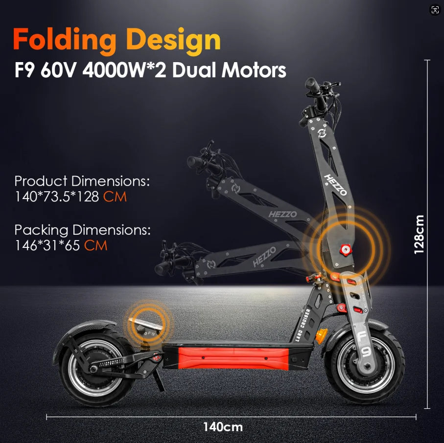 F9 60v 8000w Dual Motors Electric off-road Scooter