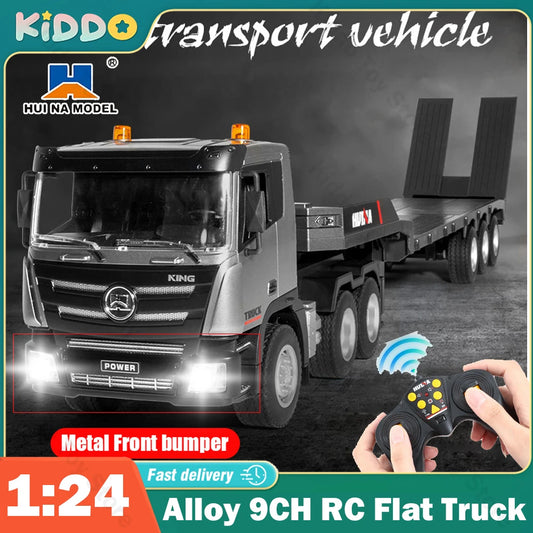 RC Flat Truck Model 9Channels Alloy Engineer Vehicle