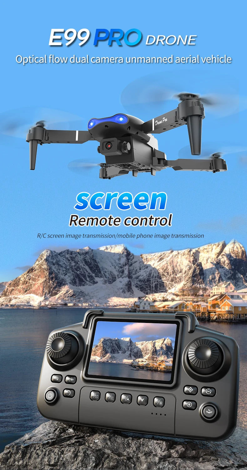 E99 Pro Drone Screen remote control Quadcopter