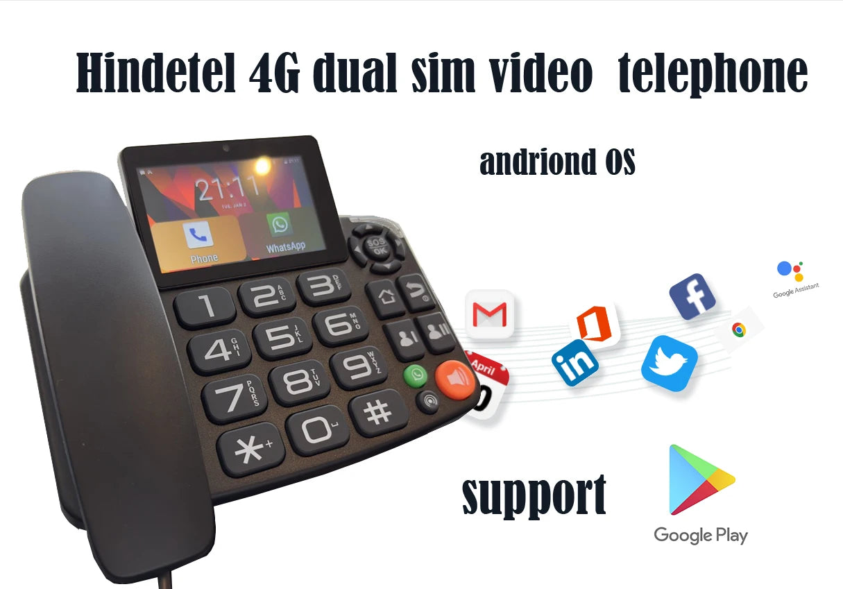 SIM Card Landline Google  Wireless Video Desktop Smart Android Phone