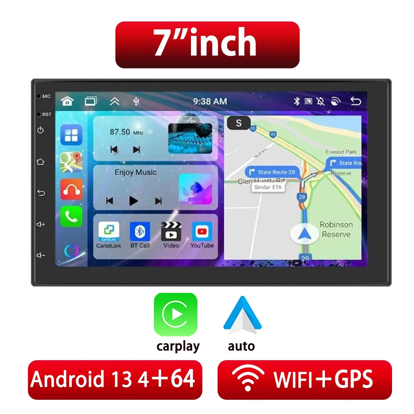 Android Car Radio Video Player Stereo Radio GPS