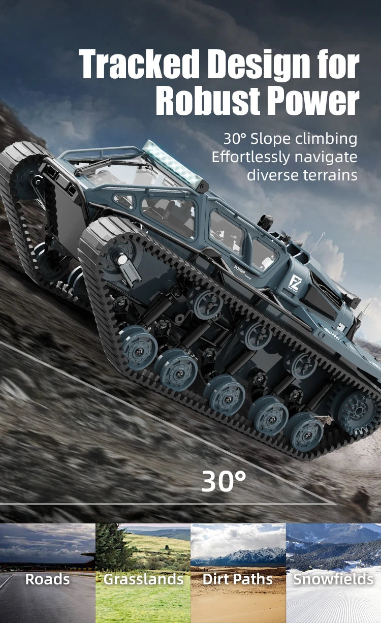 LED Light Full Scale Tracked Tank remote control