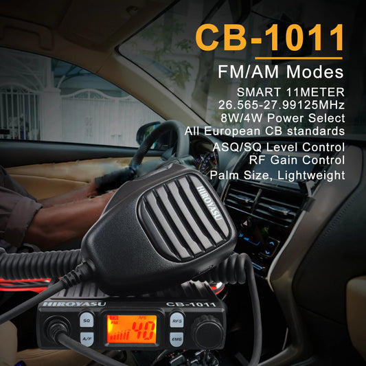 Mini 27MHz FM/AM 8W 40Ch CB Radio