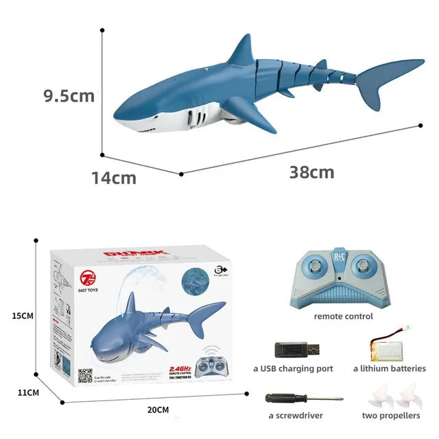 Rc Shark Toy Simulation Submarine Toy Whales Remote Control Animals Waterproof