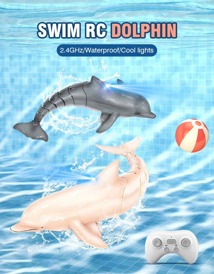 Rc Shark Toy Simulation Submarine Toy Whales Remote Control Animals Waterproof