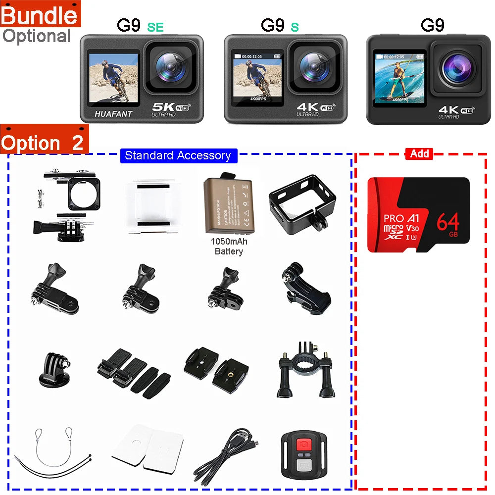 Action Camera  48MP 2.0 Touch DVR Webcam