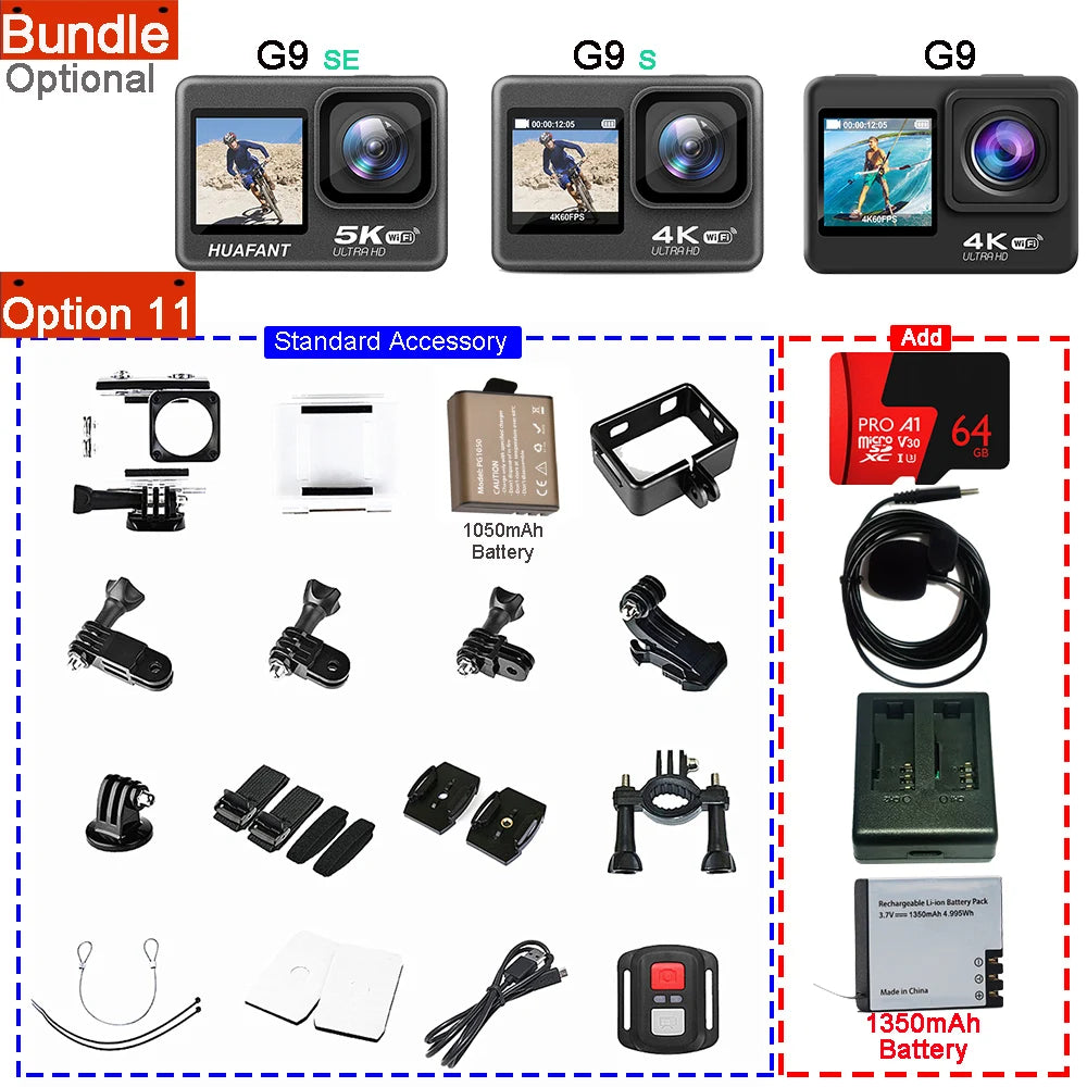 Action Camera  48MP 2.0 Touch DVR Webcam