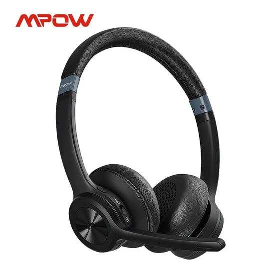Bluetooth 5.3 Headset  Wireless  Long Life Noise Cancelling