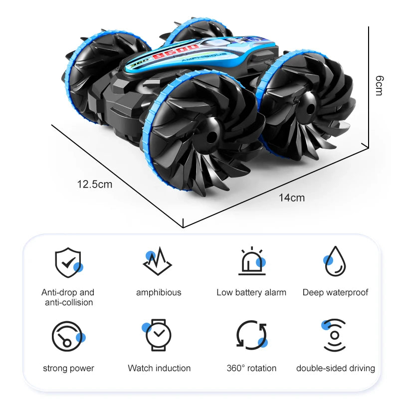 Amphibious Remote Control Car RC Stunt Car Vehicle