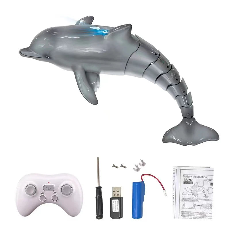 Rc Shark Toy Simulation Submarine Toy Whales Remote Control Animals Waterproof