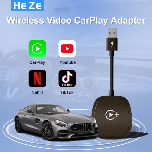 Wireless Video Carplay Adapter with Netflix/YouTube/ TikTok
