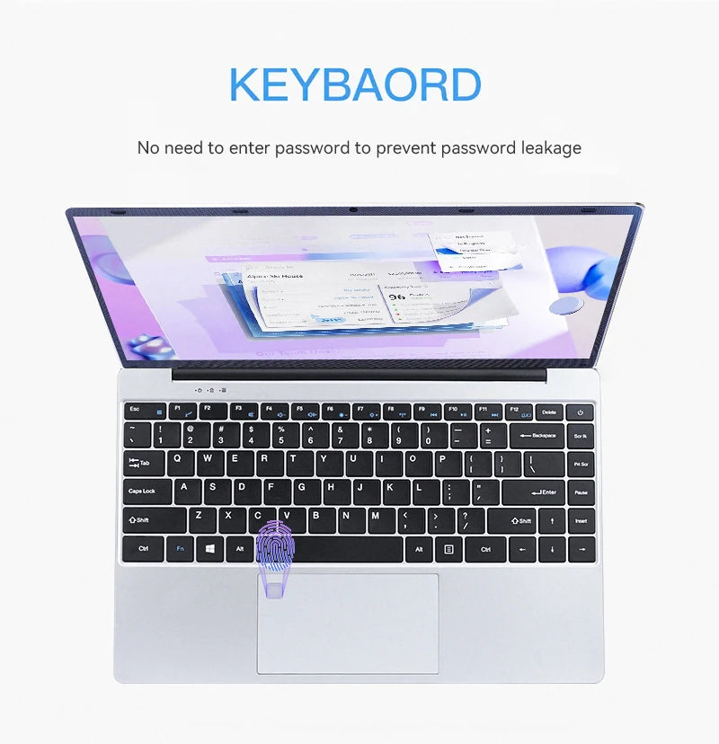 14.1 Inch 16GB  Lightweight Business Computer Notebook