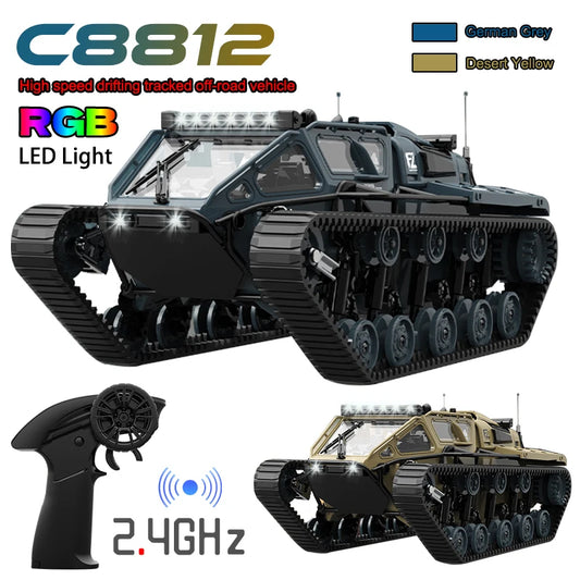 LED Light Full Scale Tracked Tank remote control