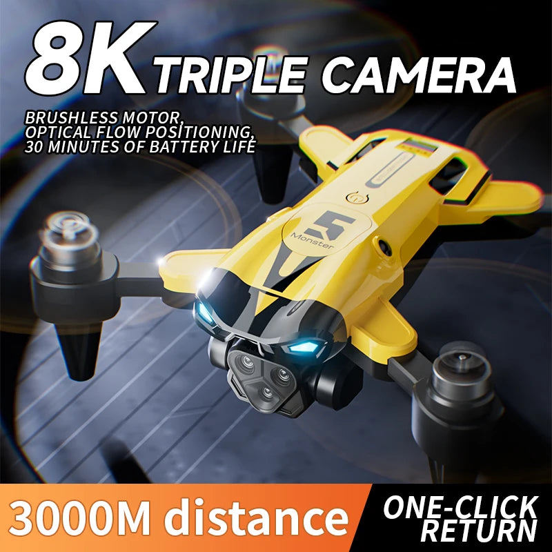 New M5 Max Drone 8K Professinal 4K HD Camera Wide Angle RC Quadcopter