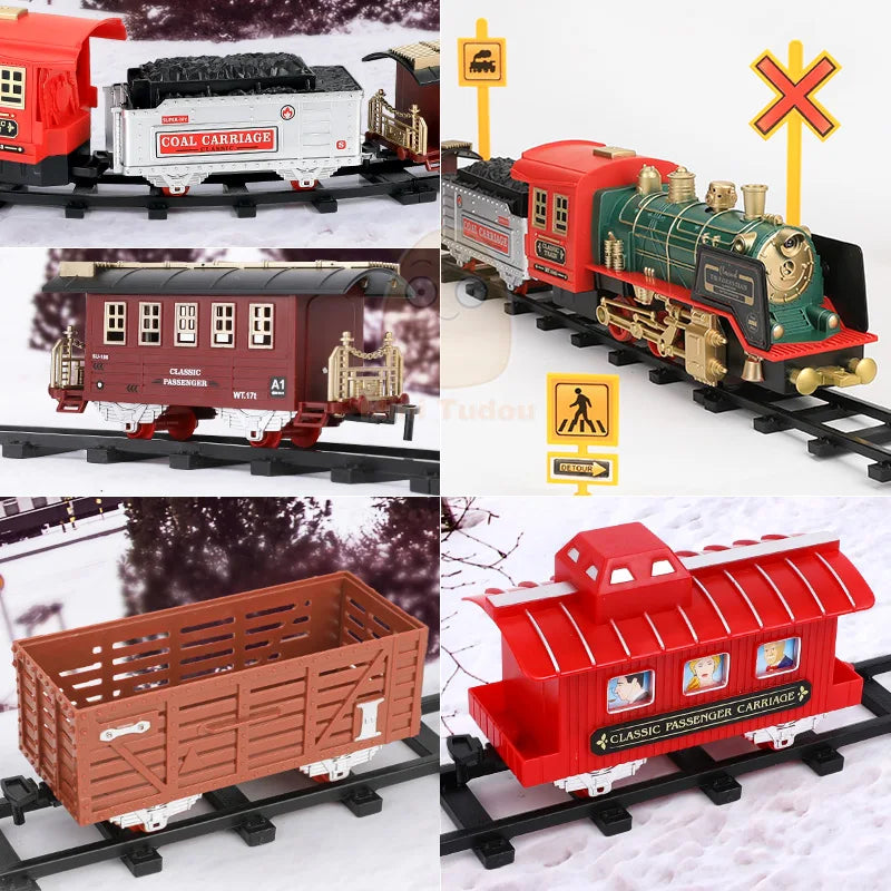 Remote Control Track Classical Simulation Water Steam Electric Railway Set
