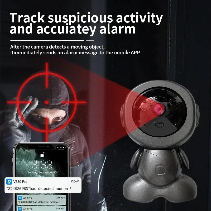 8MP Wifi Surveillance Robot Camera Home IP Cameras AI Smart Tracking