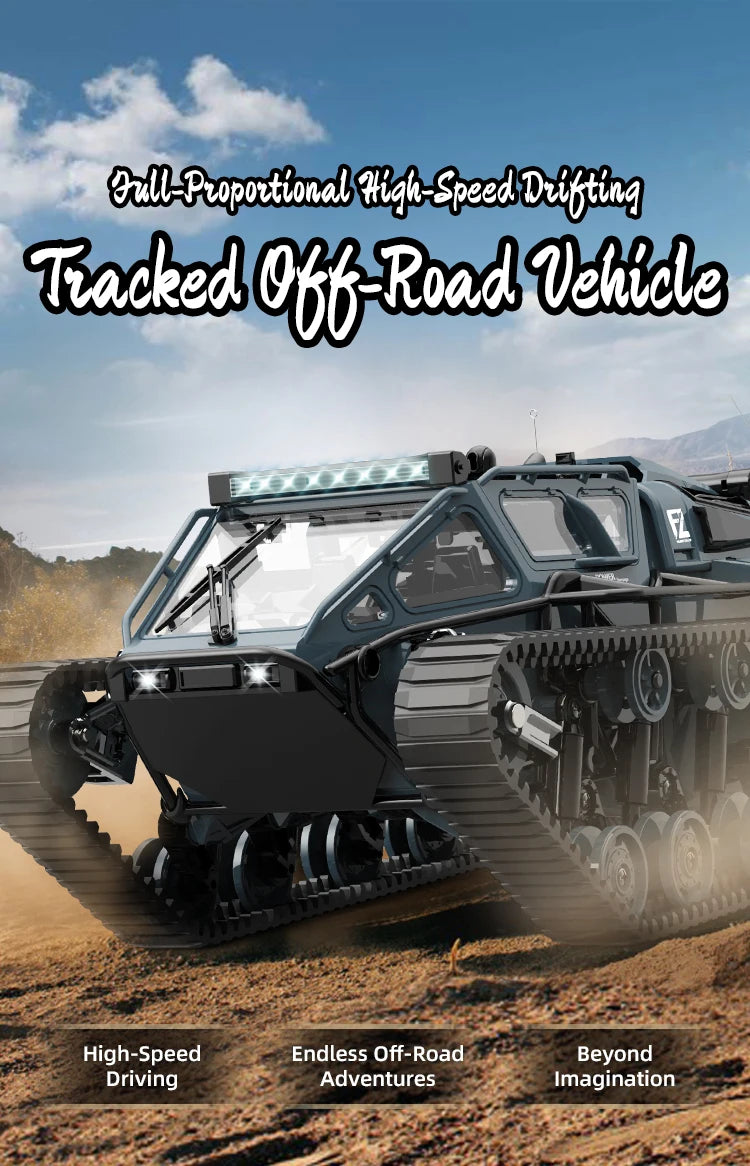 LED Light Full Scale Tracked Tank remote control