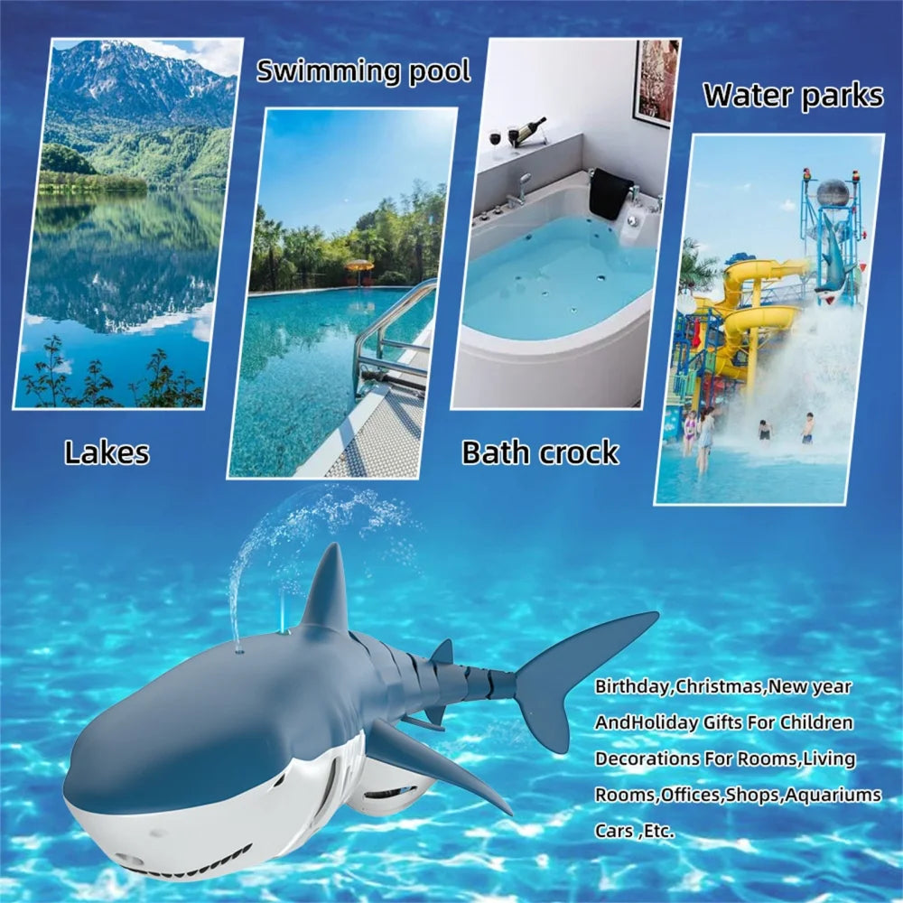 Rc Shark Toy Simulation Submarine Toy Whales Remote Control Animals Waterproof