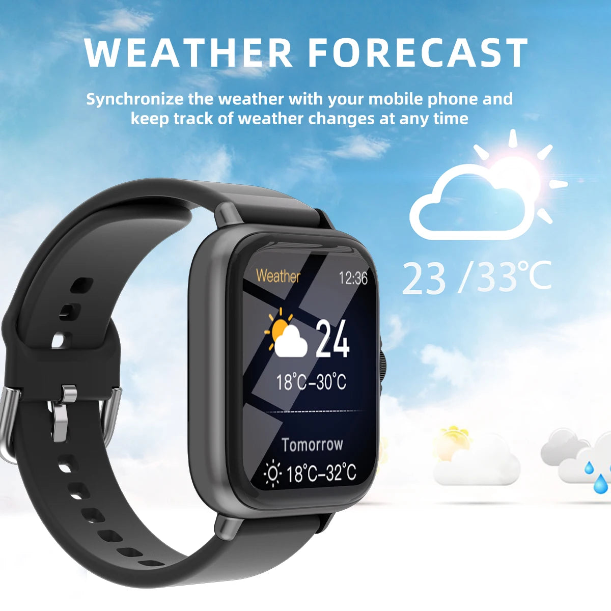 1.83'' Waterproof Smart Watch  For iPhone Android