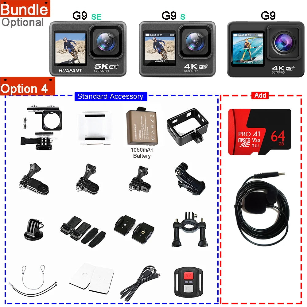 Action Camera  48MP 2.0 Touch DVR Webcam