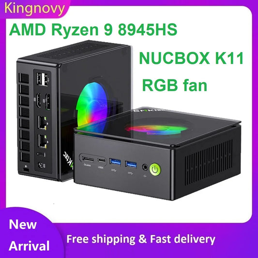 GMKtec Mini PC K11 K8 Plus M7 AMD Ryzen 9 8945HS 8845HS 6850H 2*USB4 2*DDR5 2*2.5G LAN Oculink Gaming Computer Windows 11 WiFi6